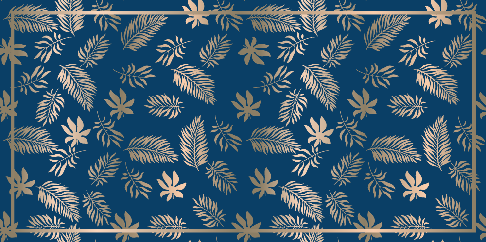 Tapis vinyle plantes motif de feuilles tropicales - TenStickers