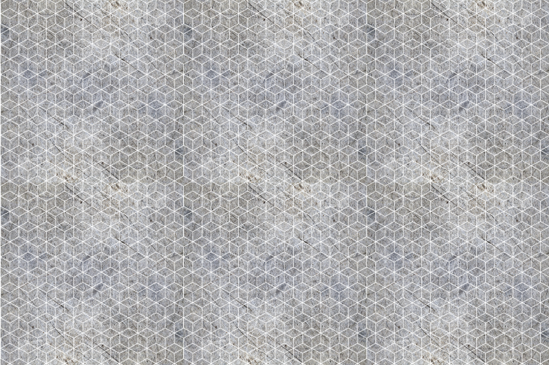 Tapis vinyle pierre superposition de motifs géométriques - TenStickers