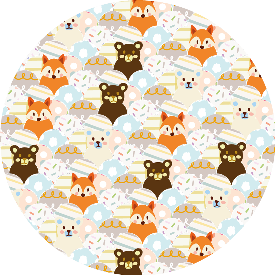 Tapis vinyle bébé adorable motif animalier - TenStickers