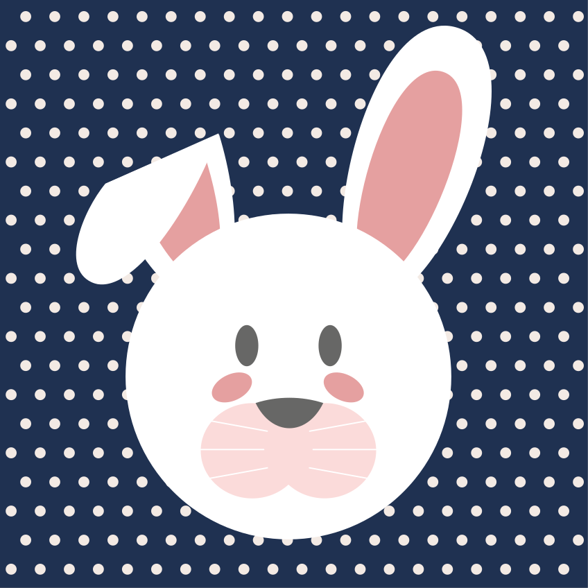 Tapis vinyle bébé motif de lapin fantaisiste - TenStickers