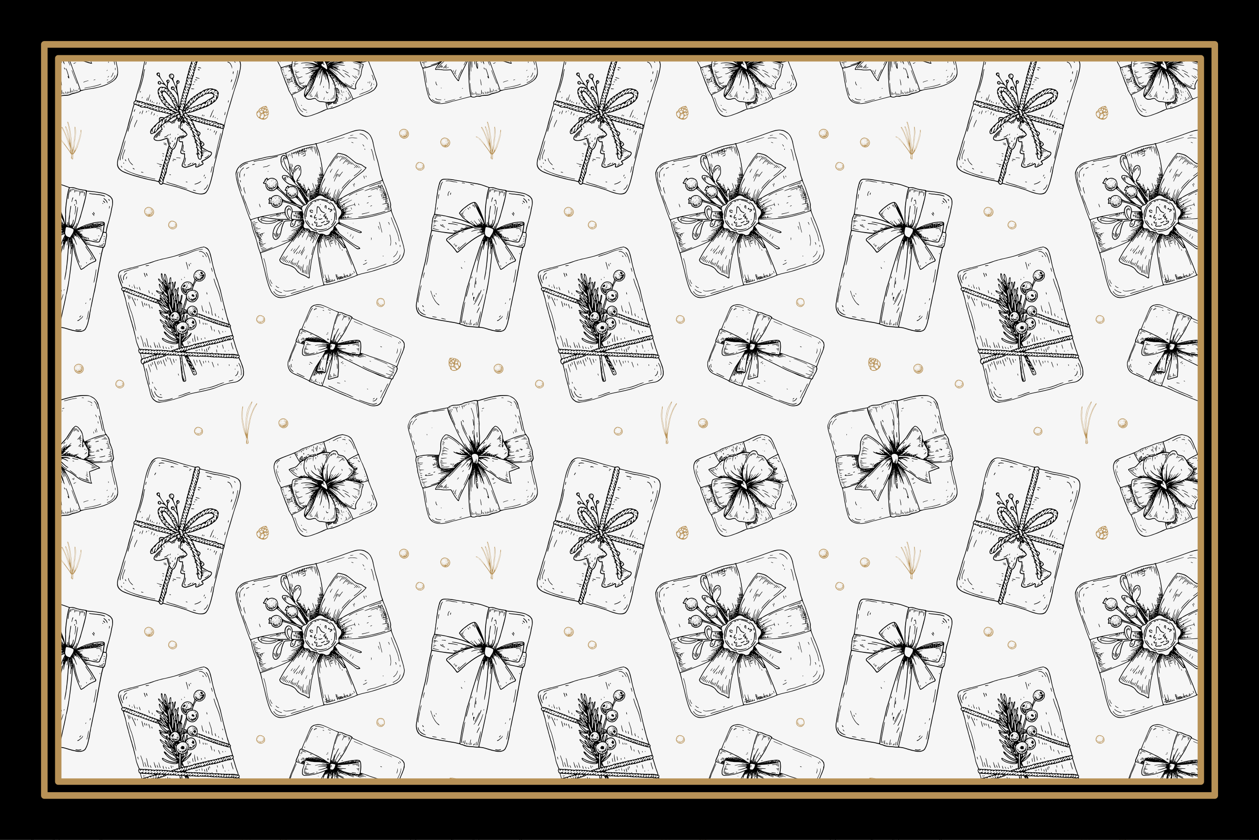 Tapis vinyle noël modèle de cadeau de fête - TenStickers