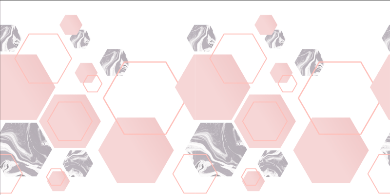 Tapis mosaique vinyle hexagones marbrés - TenStickers