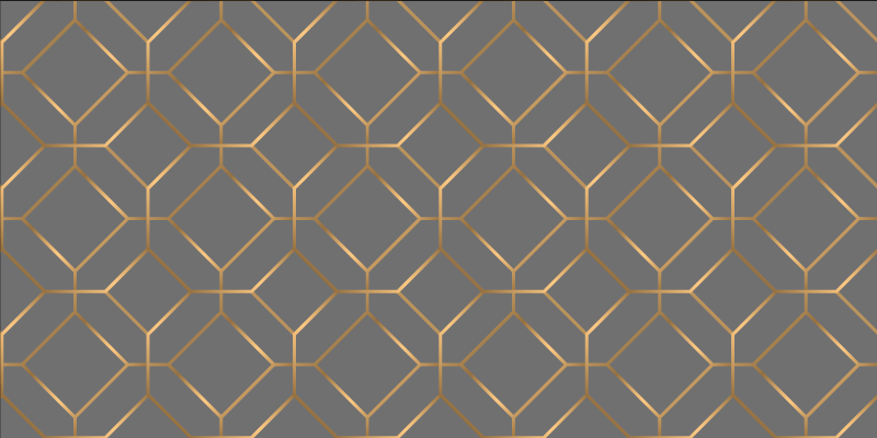 Tapis vinyle géométrique hexagones superposés - TenStickers