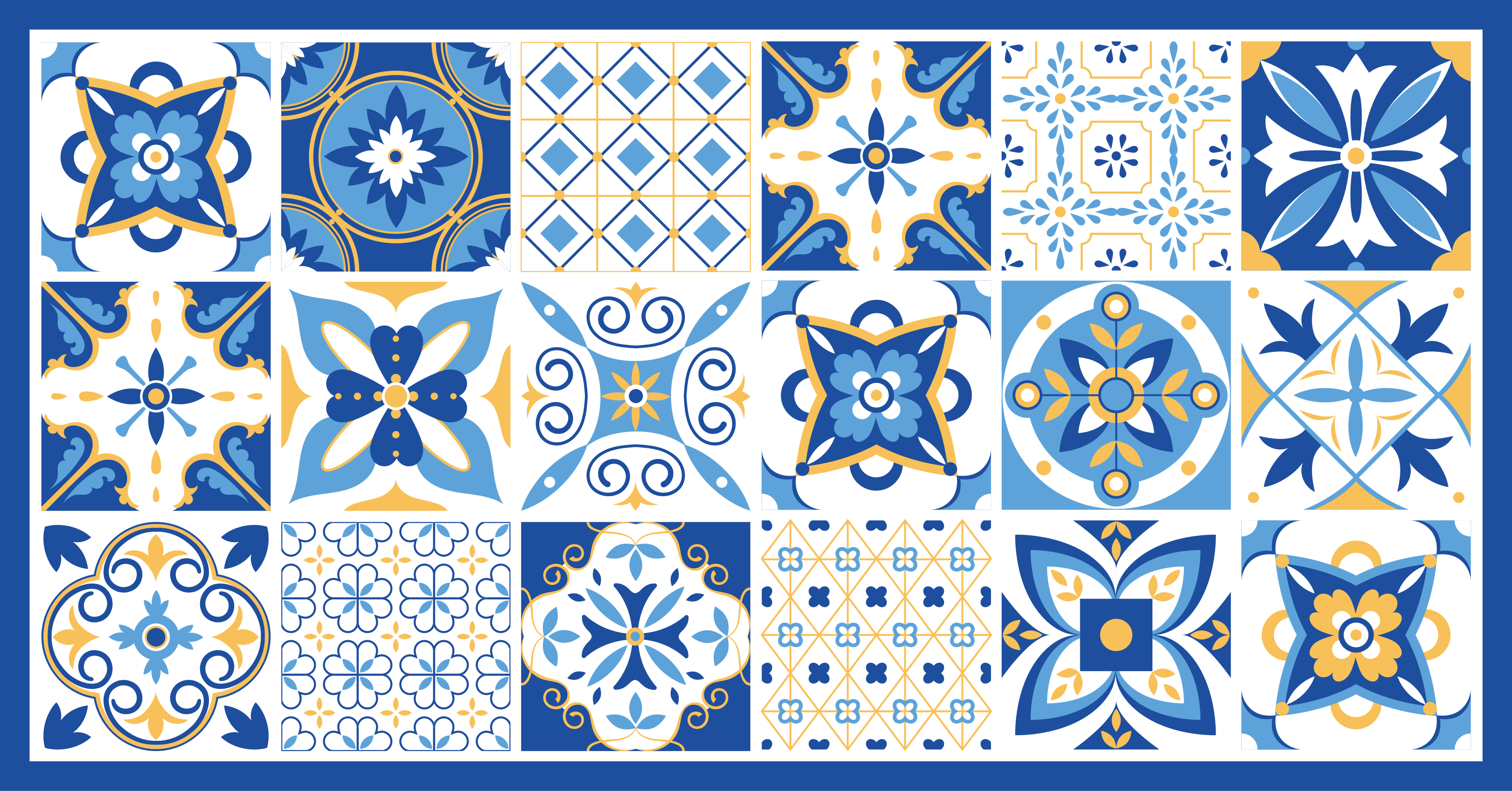 Tapis vinyle carreaux de ciment inspiration céramique - TenStickers