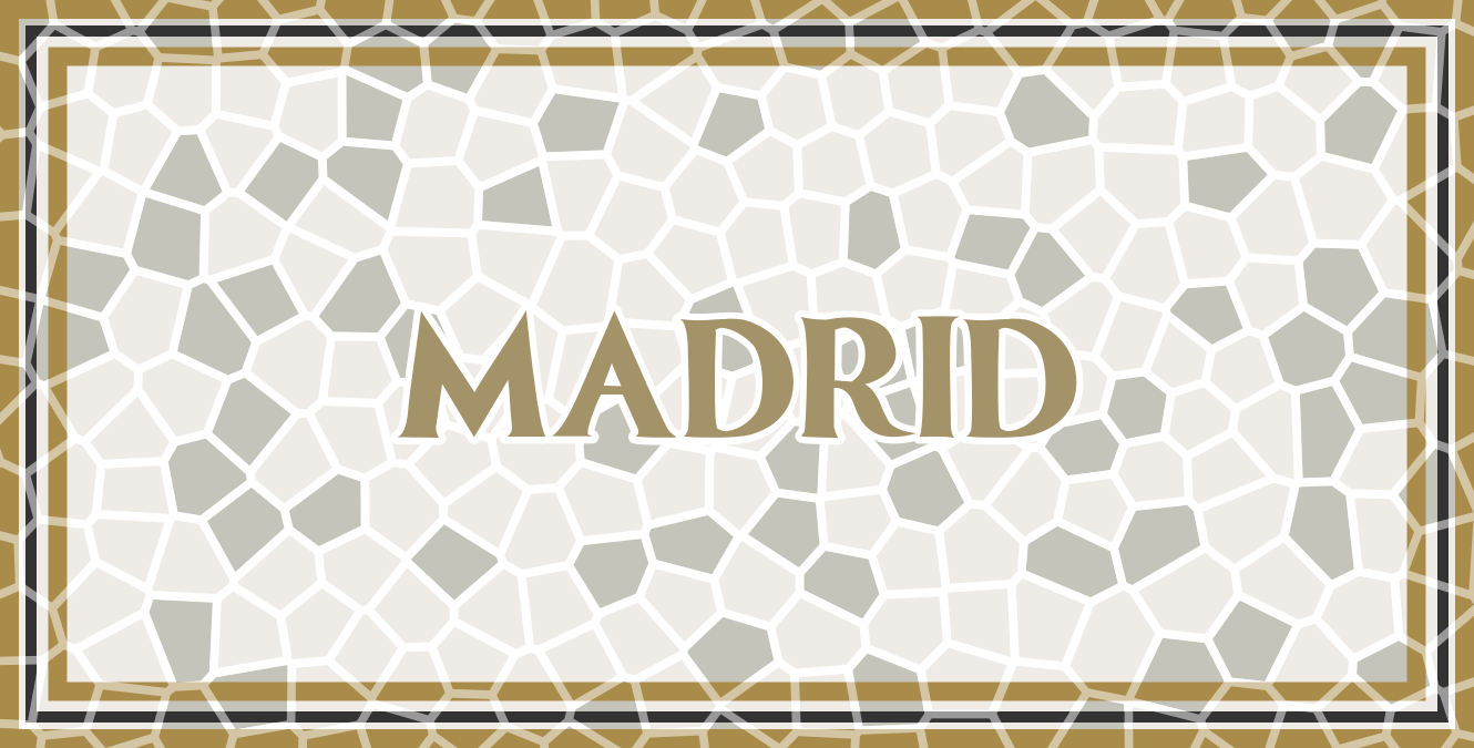 Tapis vinyle personnalisé motif géométrique de madrid - TenStickers