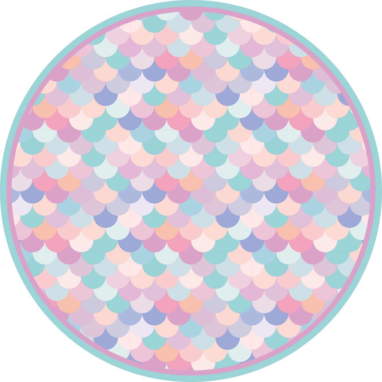 Tapis vinyle rayures motif écailles de sirène - TenStickers
