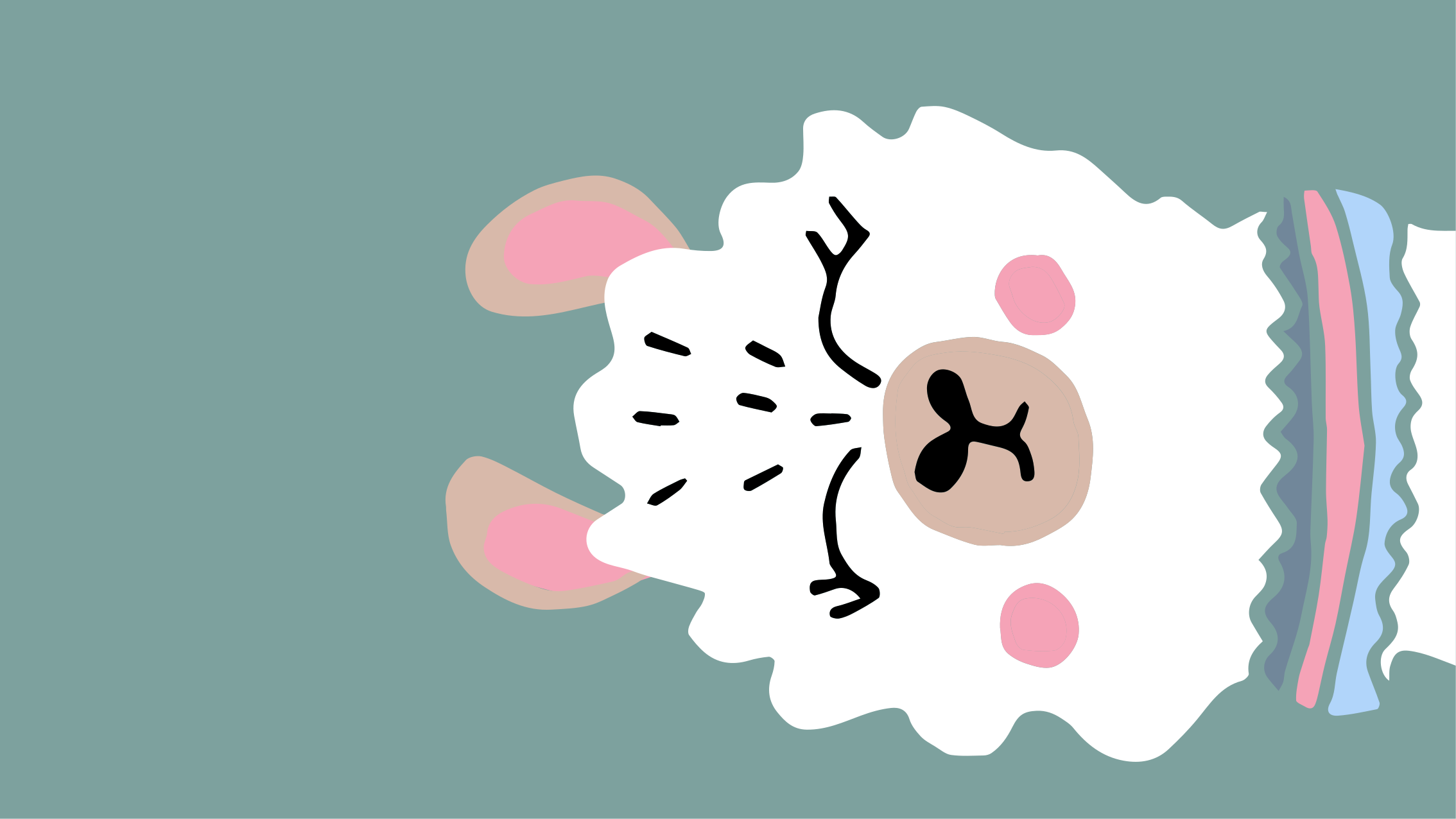 Tapis vinyle bébé illustration d'agneau - TenStickers