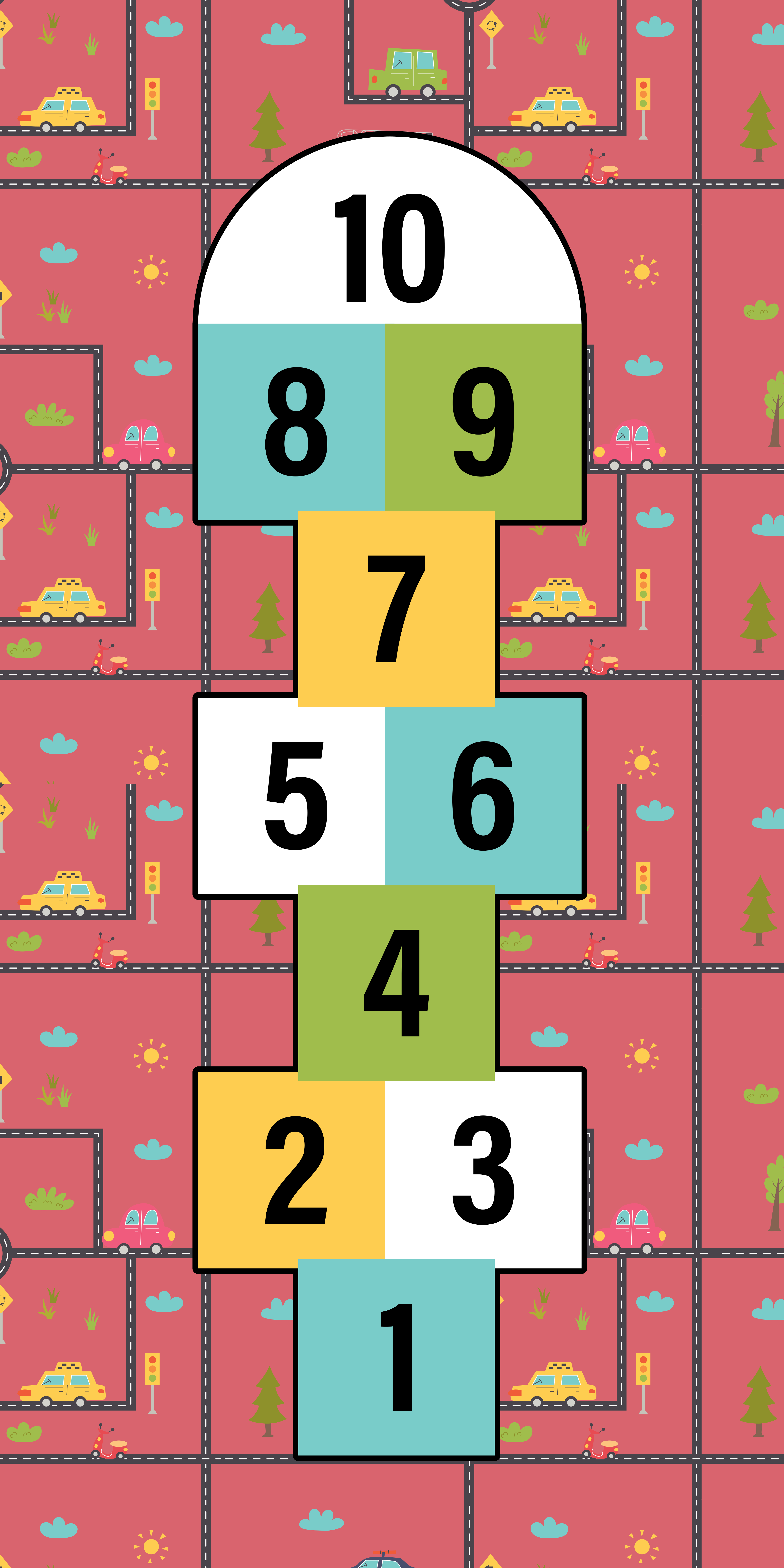 Tapis de jeu Jeu de saut - TenStickers