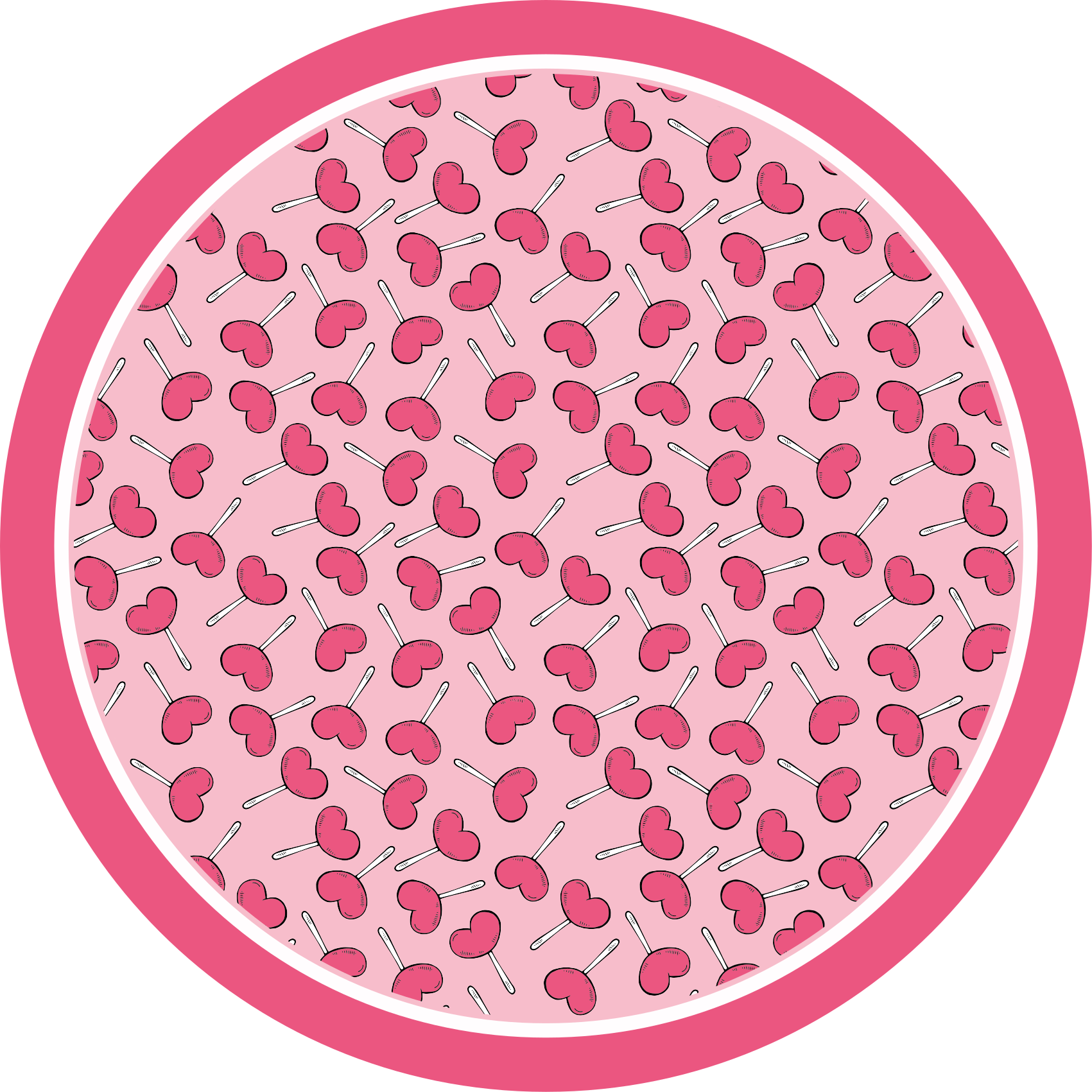 Tapis vinyle bébé cercle de délices aux cerises - TenStickers