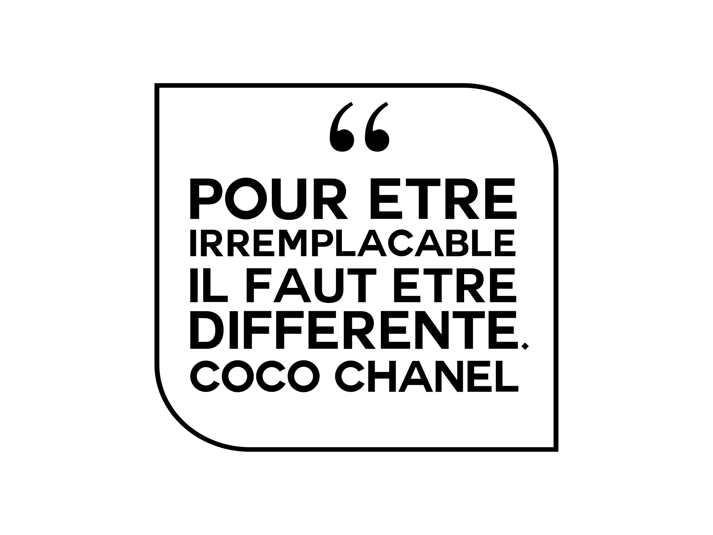 Tapis vinyle citation dicton inspirant de chanel - TenStickers