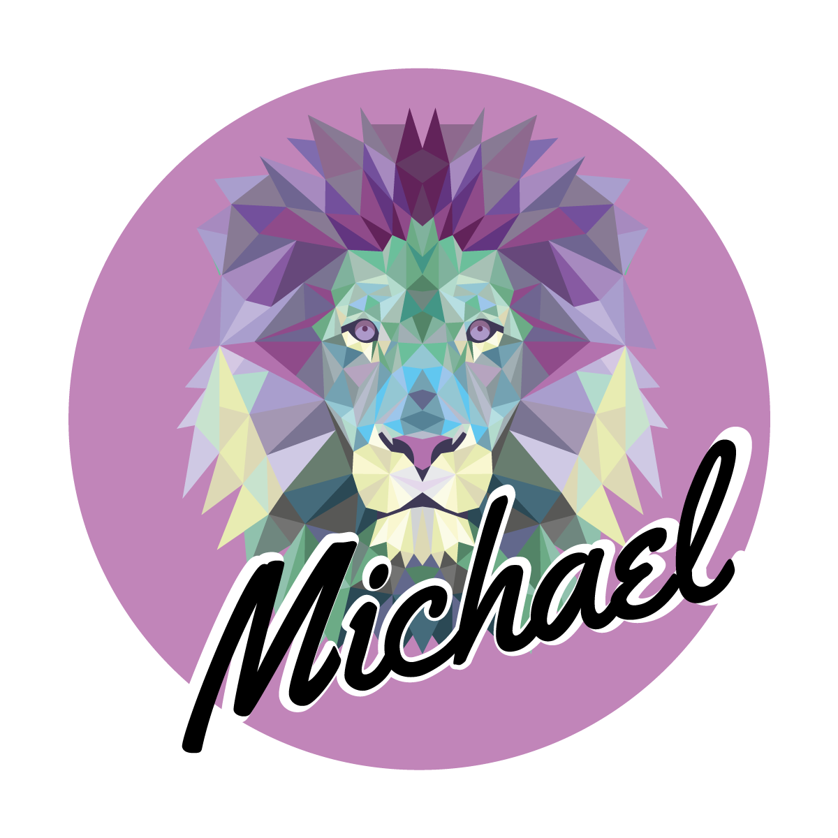 Tapis vinyle personnalisé lion personnalisable - TenStickers