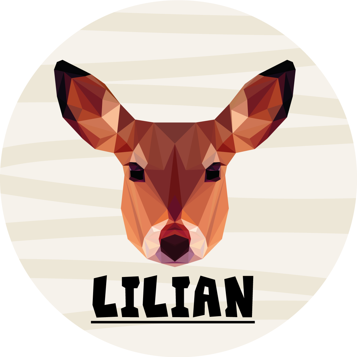 Tapis vinyle personnalisé cerf personnalisable - TenStickers