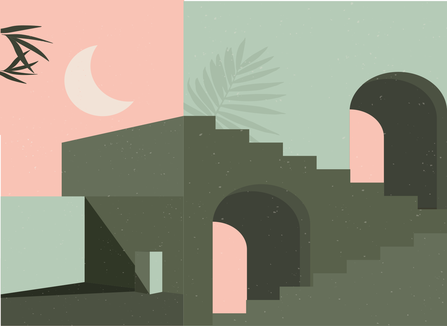 Tapis vinyle minimaliste paysage abstrait minimaliste - TenStickers