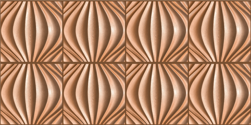 Tapis mosaique vinyle motif de mosaïque ondulé - TenStickers