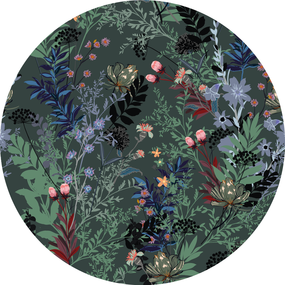 Tapis vinyle plantes motif botanique - TenStickers