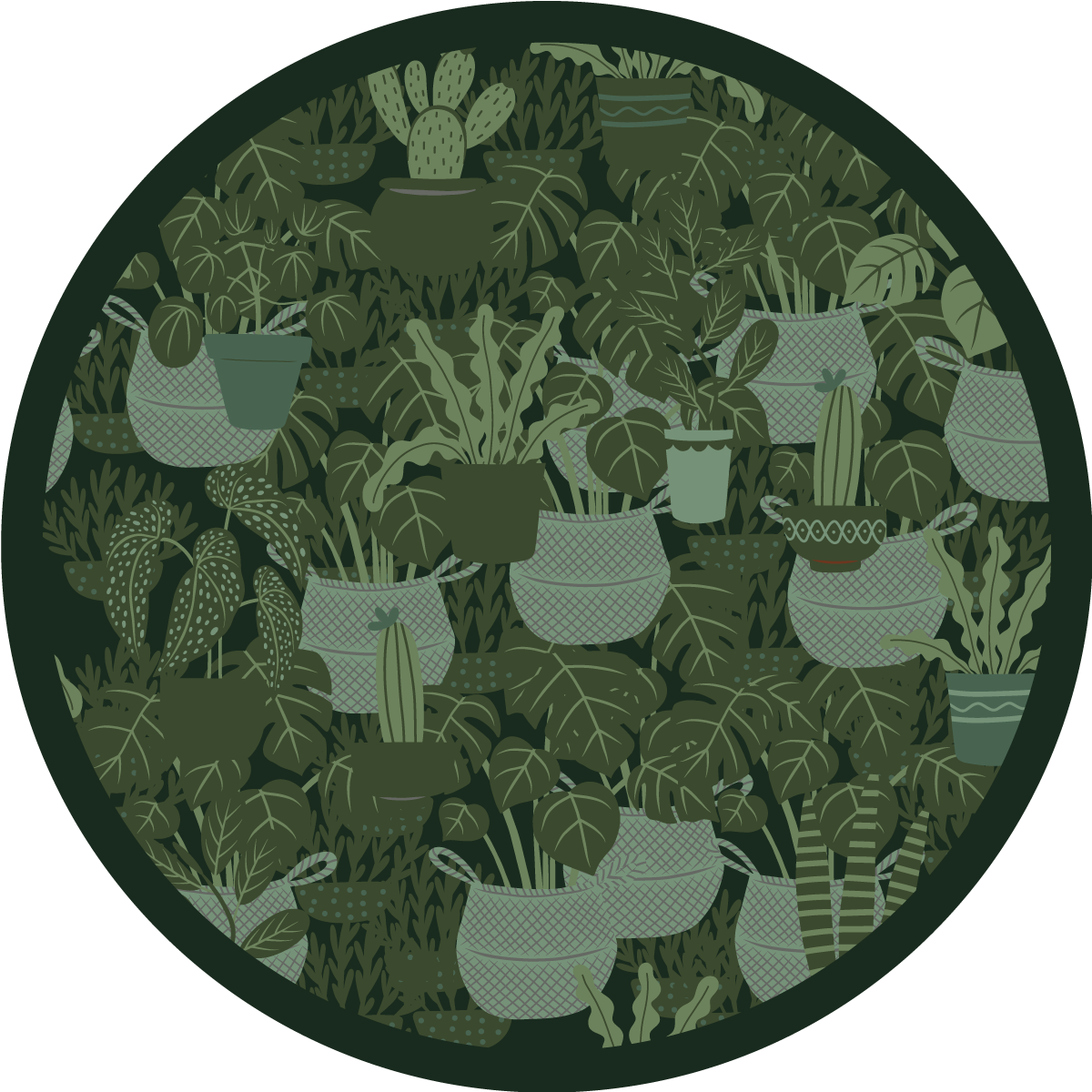 Tapis vinyle plantes illustration botanique - TenStickers