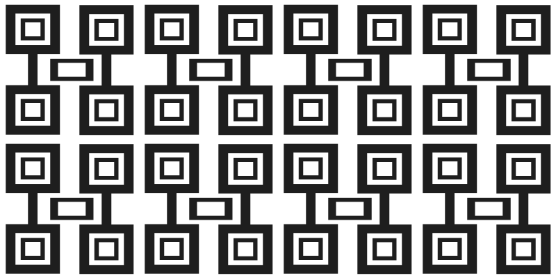 Tapis vinyle géométrique motif de carrés géométriques - TenStickers