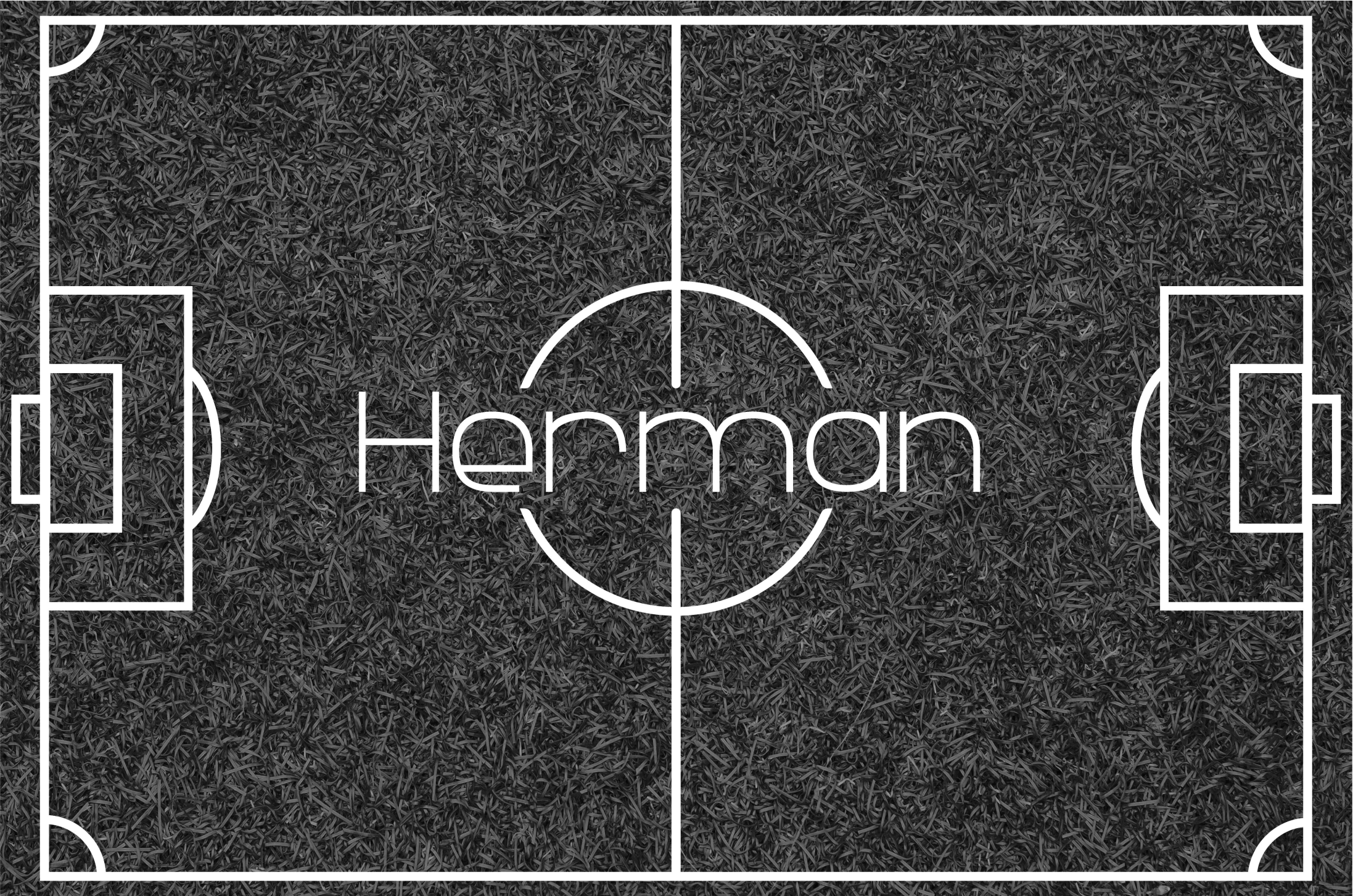 Tapis vinyle jeux terrain de football avec nom - TenStickers