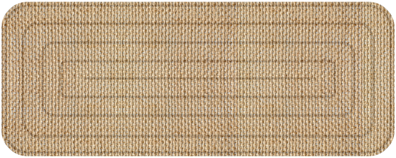 Tapis de couloir rectangle texture jute - TenStickers