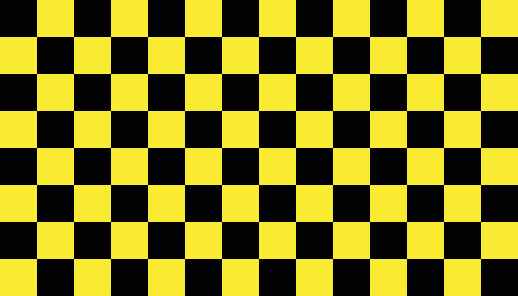 Tapis vinyle géométrique plateau d'échecs jaune et noir - TenStickers