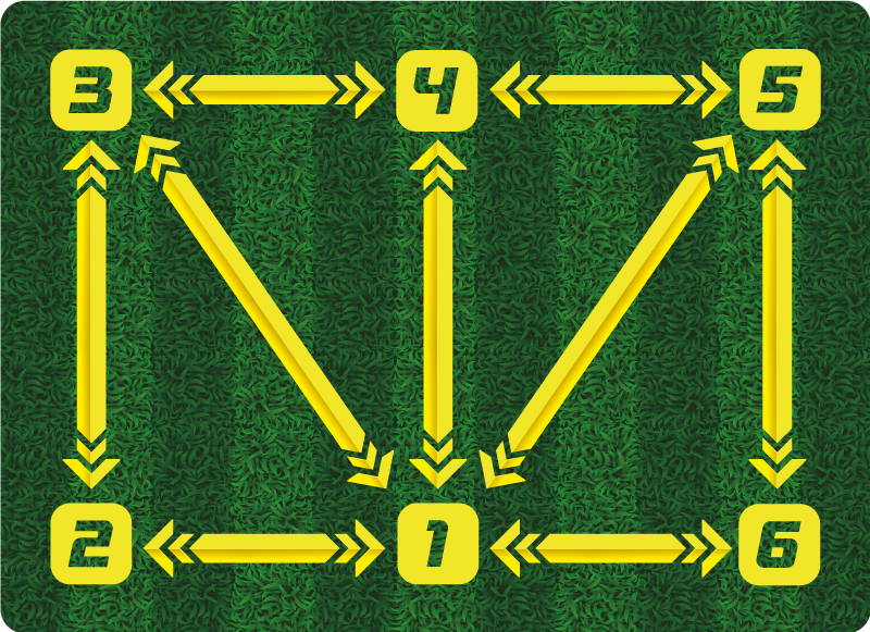 Tapis vinyle rectangulaire entraînement de football - TenStickers