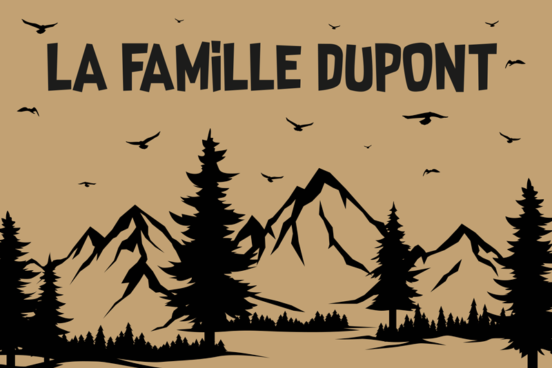 Tapis vinyle hall d'entrée paysage de montagnes - TenStickers