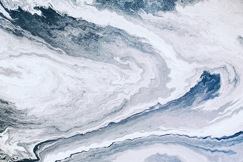 Tapis vinyle marbre bleu et gris minimalistes - TenStickers