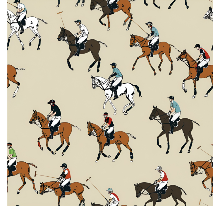 Papier peint chevaux thème d'équitation - TenStickers