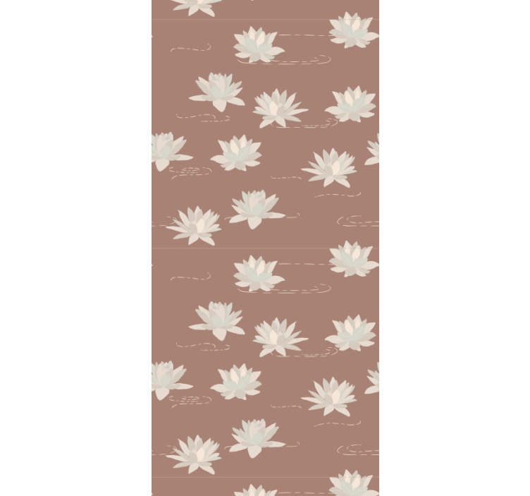 Papier peint floral motif Éclosion de lotus - TenStickers