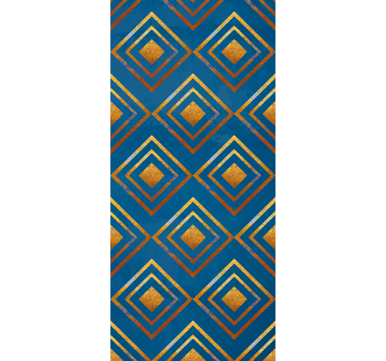 Papier peint géometrique diamants et lignes - TenStickers