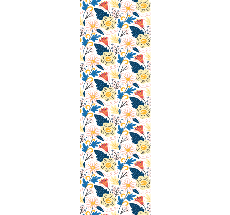 Papier peint floral motif fleuri coloré - TenStickers