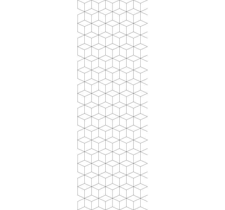 Papier peint géometrique motif hexagonal blanc - TenStickers
