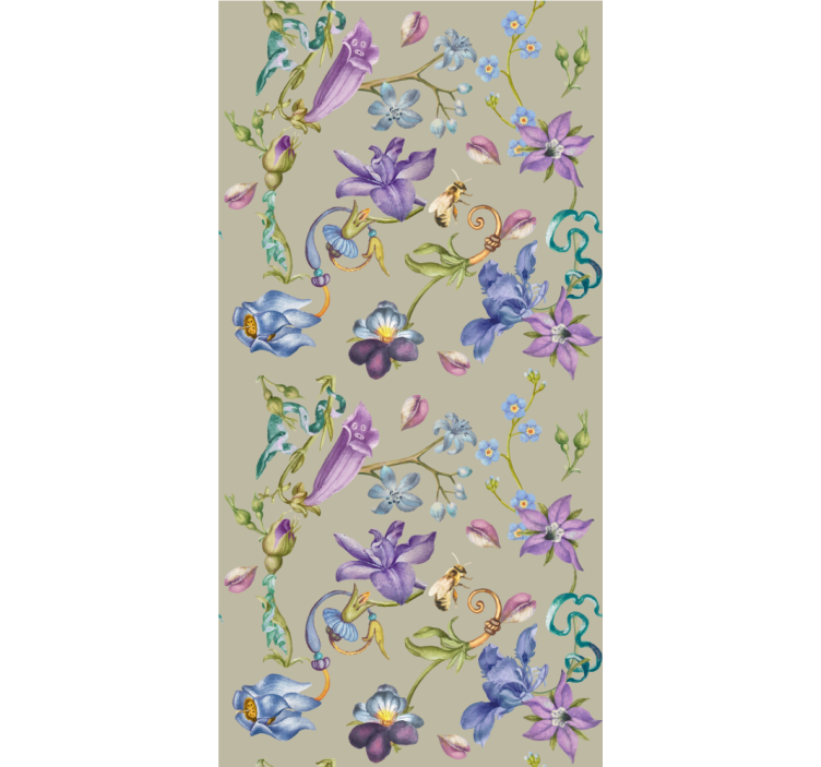 Papier peint floral design de fantaisie florale - TenStickers
