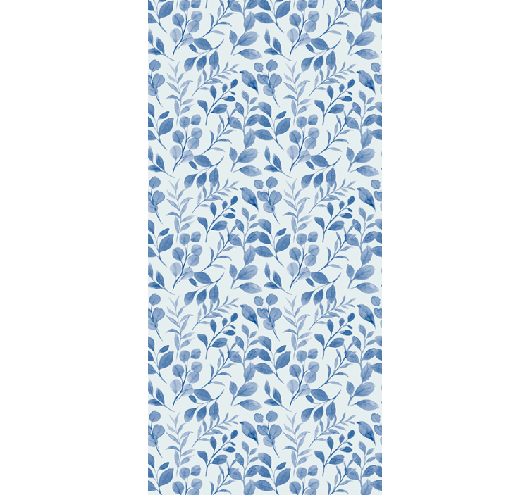 Papier peint floral motif de branche bleue - TenStickers