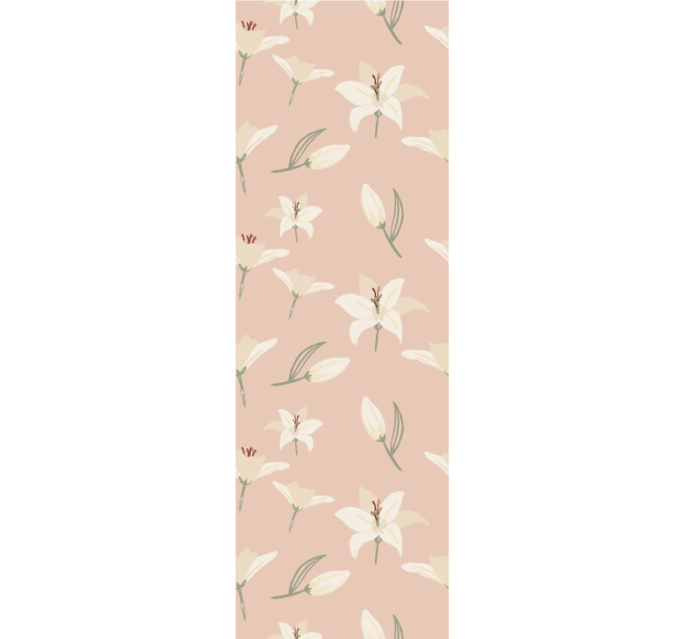 Papier peint floral motif floral délicat beige - TenStickers