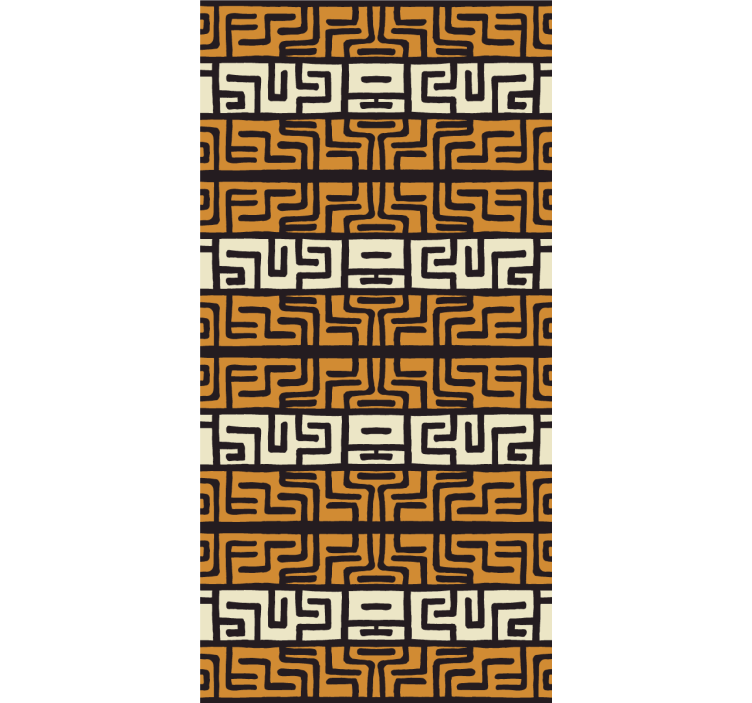 Papier peint abstrait modèle de labyrinthe - TenStickers