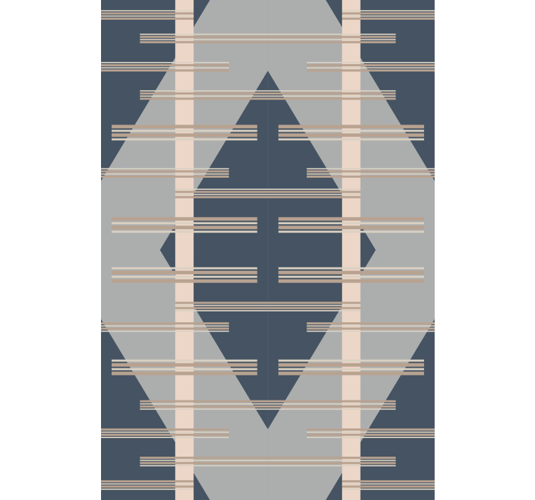 Papier peint géométrique motif losanges gris - TenStickers