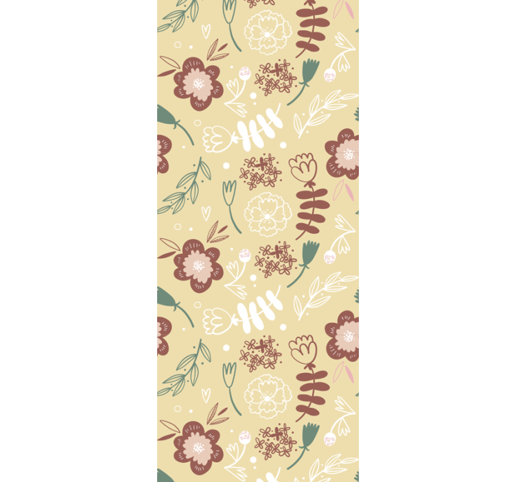 Papier peint floral motif de floraison sommaire - TenStickers