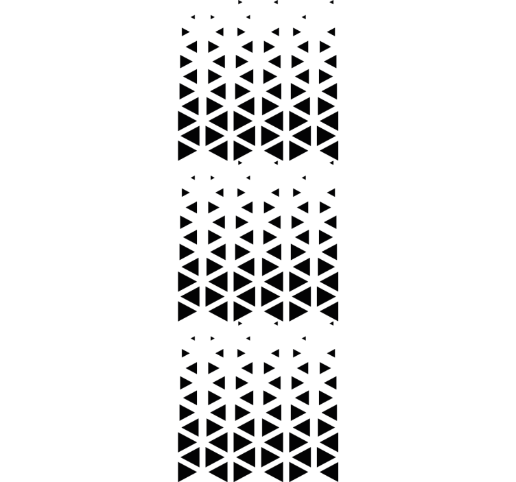 Papier peint géometrique disposition du triangle noir - TenStickers