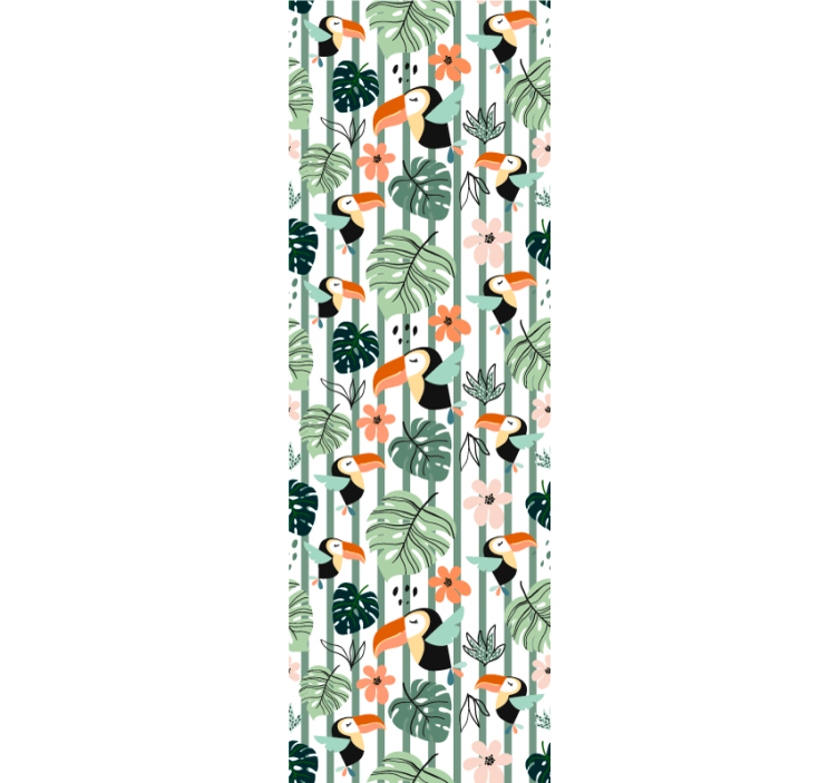 Papier peint animaux thème toucan tropical - TenStickers