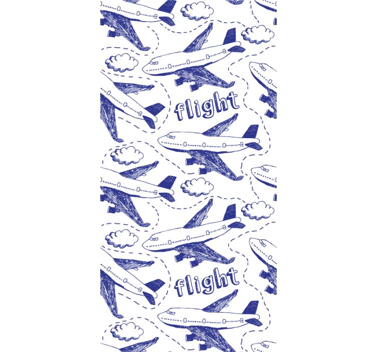 Papier peint ville scène de vol d'avion - TenStickers