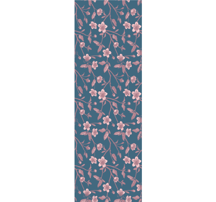 Papier peint floral fleurs de branches roses - TenStickers