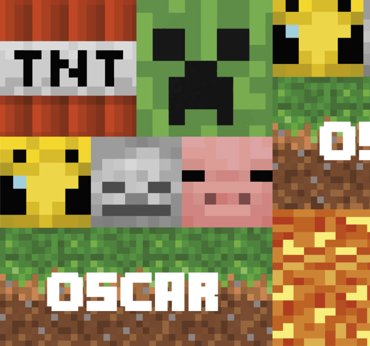 Papier peint chambre ado motif géométrique de jeu - TenStickers