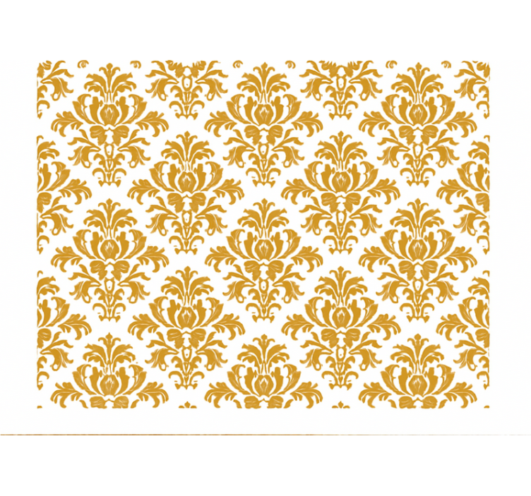 Papier peint entrée motif damassé baroque - TenStickers