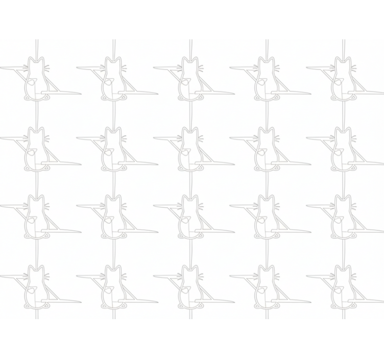 Papier peint chat contour - TenStickers