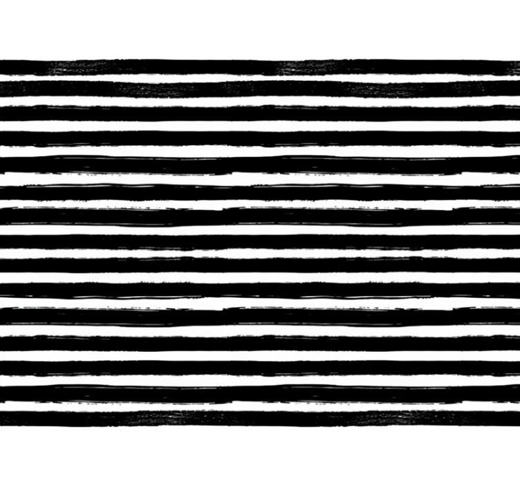 Papier peint ligne horizontale rayures noires et blanches - TenStickers