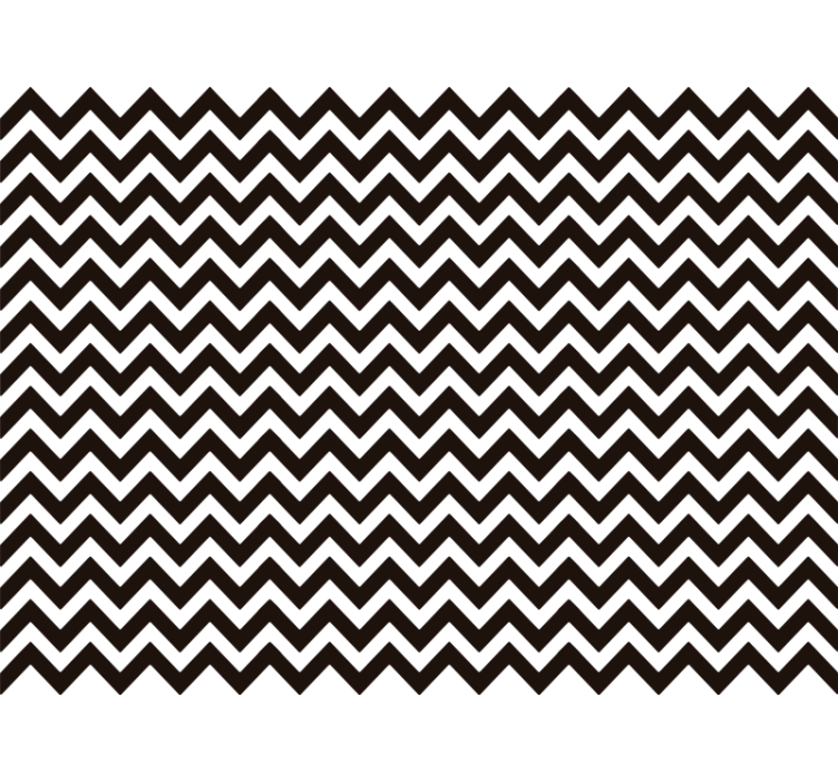 Papier peint ligne verticale zigzag noir et blanc - TenStickers