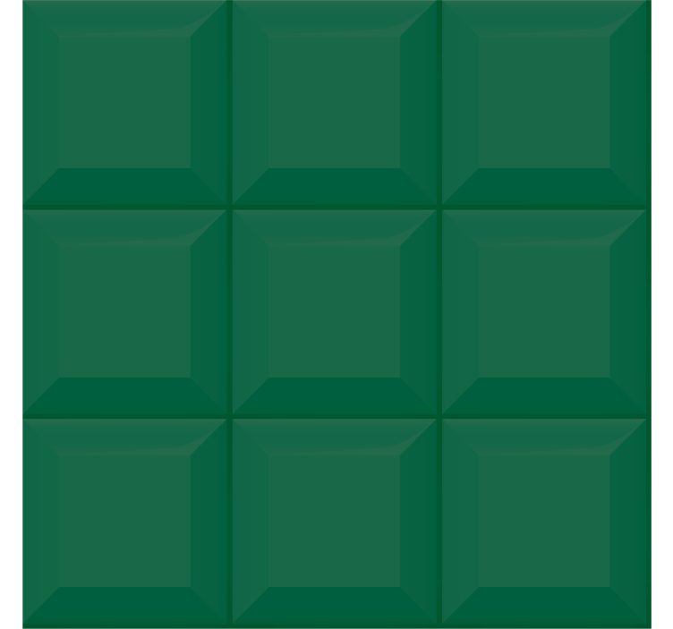 Papier peint géométrique carrés verts 3d - TenStickers