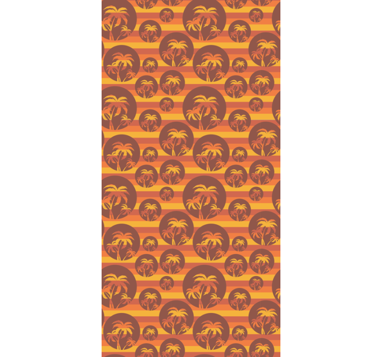 Papier peint nature coucher de soleil et palmiers - TenStickers
