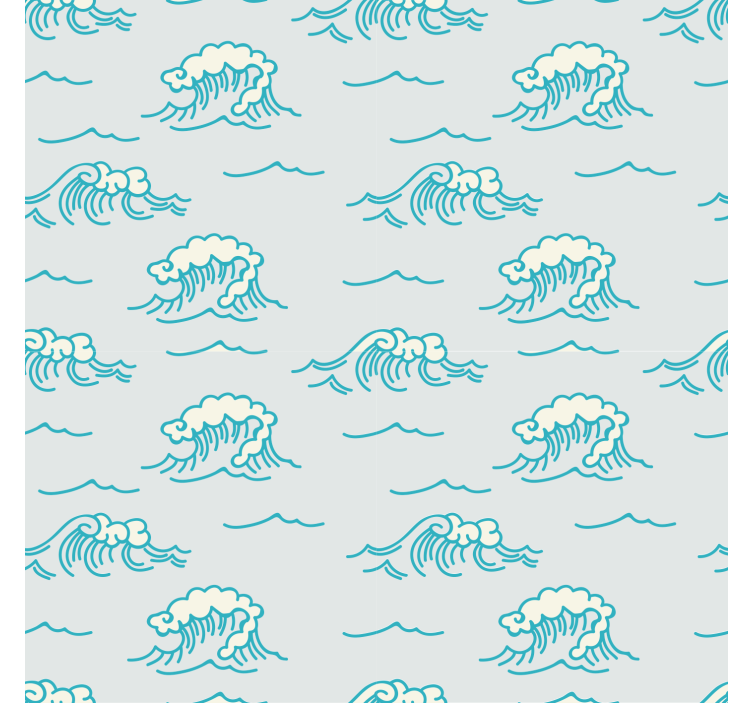 Papier peint nature motif vagues - TenStickers